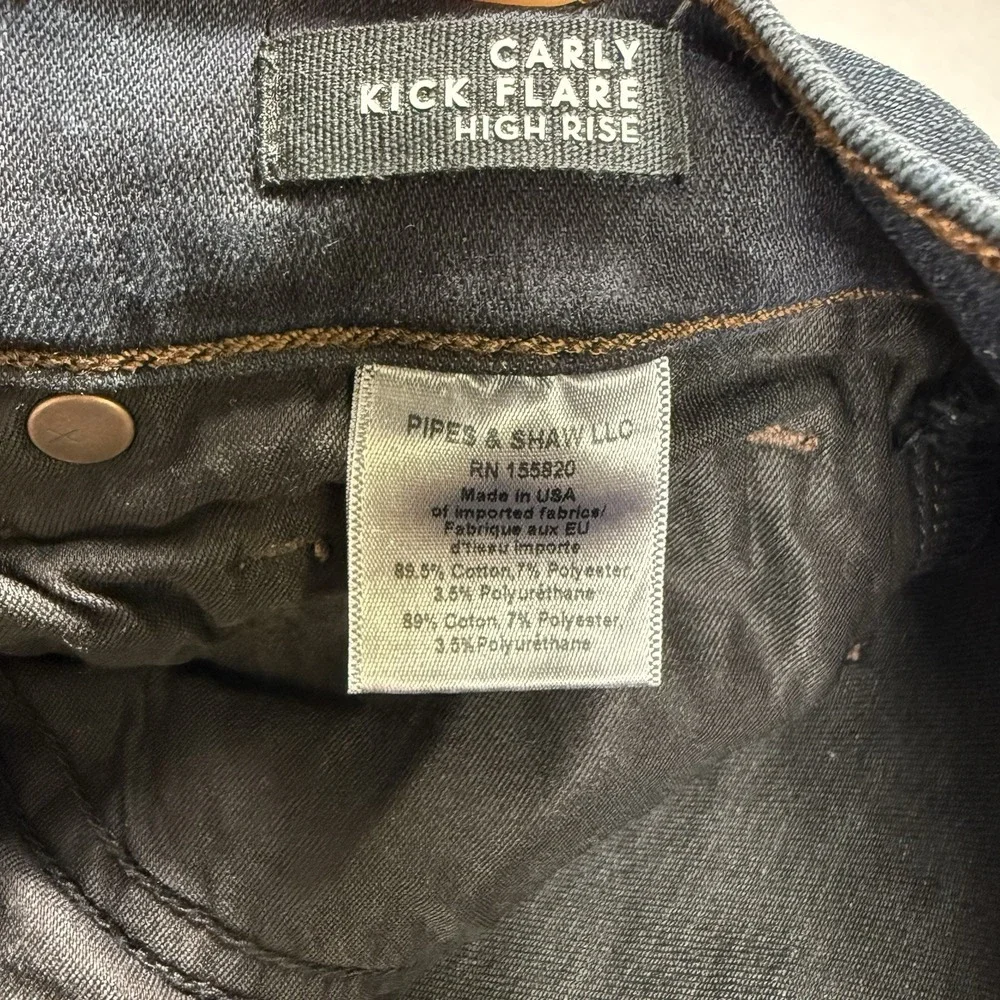 Veronica Beard Carly Kick Flare Jeans Womens 27x27 Blue High‎ Rise Dark Wash EUC